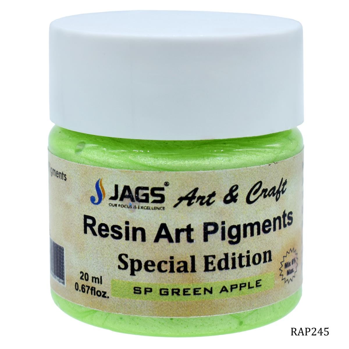 jags-mumbai Resin Pigment Resin Art Pigments 20ML Sp Green Apple RAP245