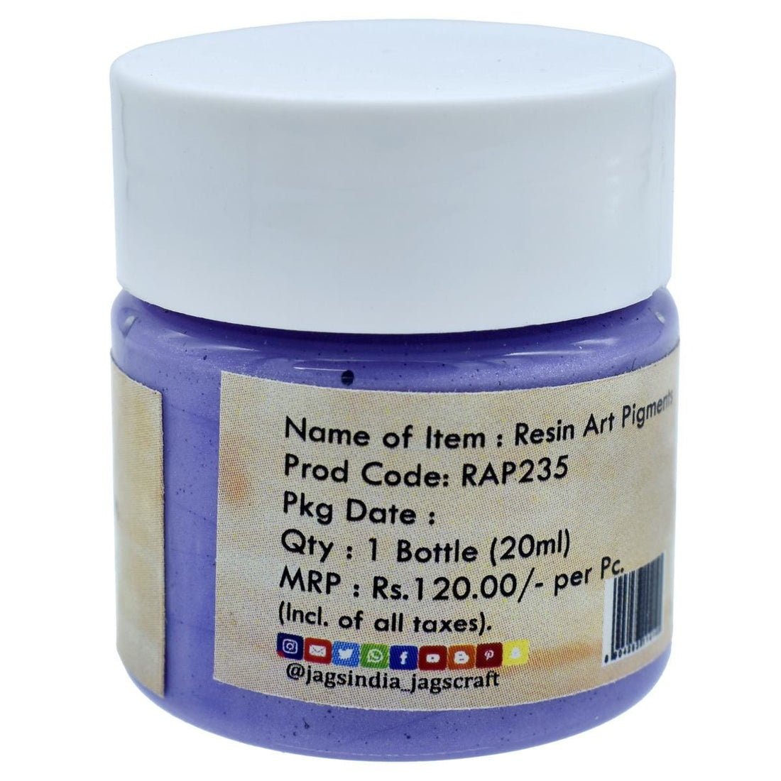 jags-mumbai Resin Pigment Resin Art Pigments 20ML Sp Lavender RAP235