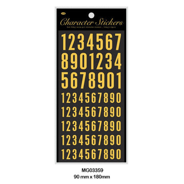 Retro Character Sticker Number       Code  Mg03359