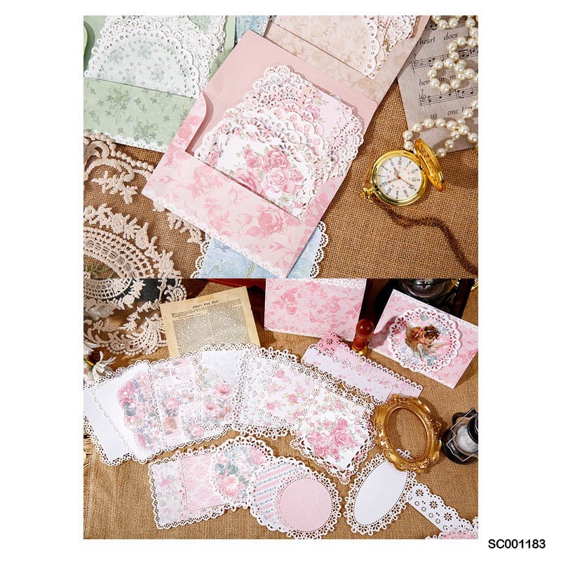 MG Traders Journaling stickers Sc001183 Retro Lace Border Paper Cutout 20Pc