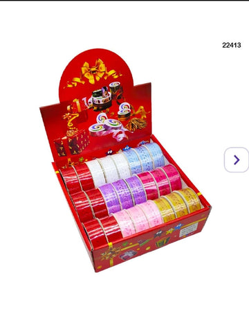 MG Traders Ribbon 22413 Ribbon Box 24Pc 2.5Cmx2.7Mtr