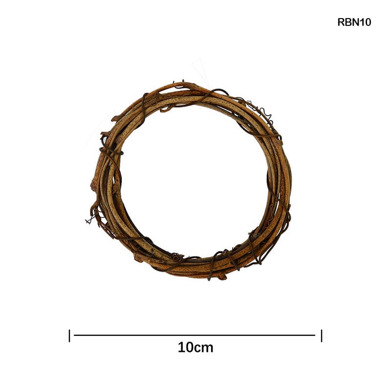 MG Traders 1 Other material Rbn10 Ring Wreath Rattan Wicker Natural Brown Diy 10Cm