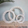 MG Traders 1 Other material Rww20 Ring Wreath Rattan Wicker White Diy 20Cm