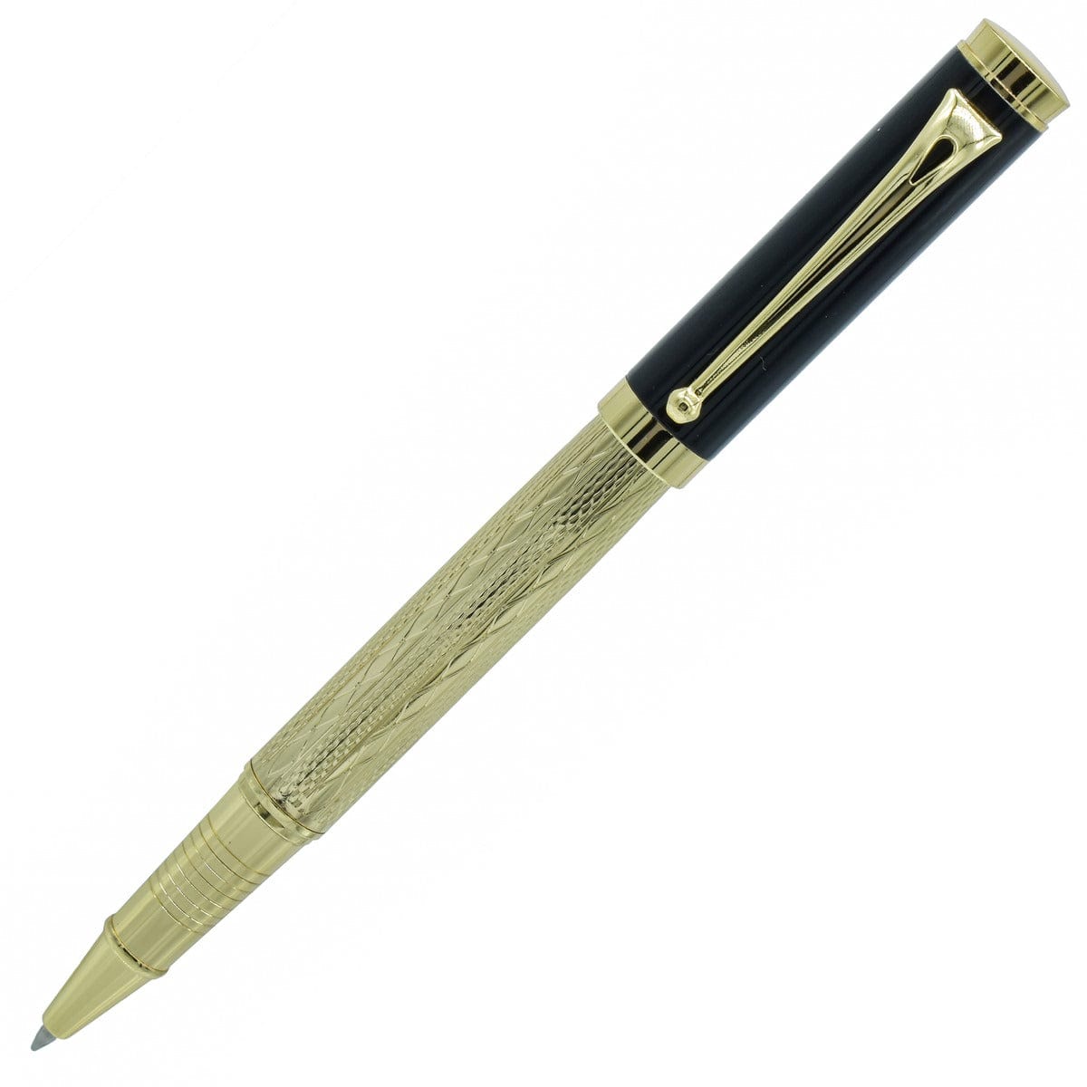 jags-mumbai Roller Pens Roller Pen Half Gold and Black Colour Golden Clip