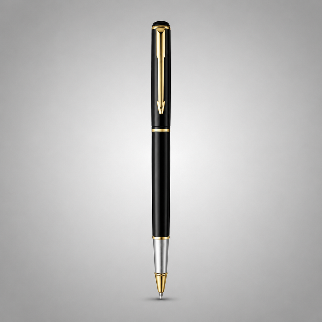 jags-mumbai Roller Pens Elevate Your Writing with the Roller Pen Black Body Golden Clip 801RPBKGC