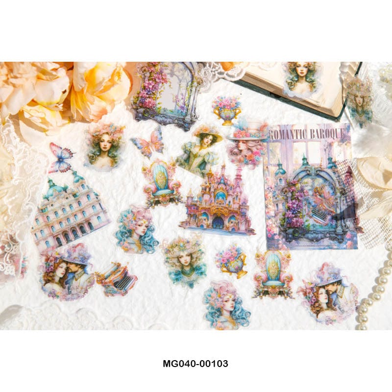 Mg040-00103 Romantic Baroque Deco Sticker 30Pc