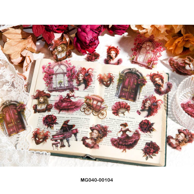 Mg040-00104 Romantic Baroque Deco Sticker 30Pc