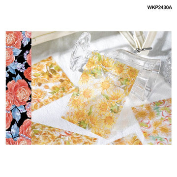 Romantic Flower Paper Sheets 10*7Cm 12Pc     Code  W-Kp2430A