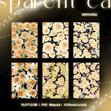 Romantic Flower Paper Sheets 10*7Cm 12Pc     Code  W-Kp2430A