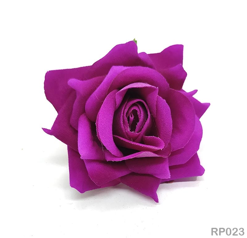 MG Traders Artificial Flower Rp023 Rose Cloth Flower 50Pc D Purple