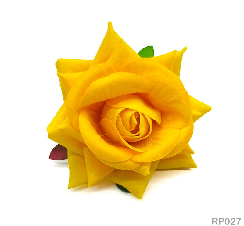 MG Traders 1 artificial flower Rp027 Rose Cloth Flower 50Pc Yellow