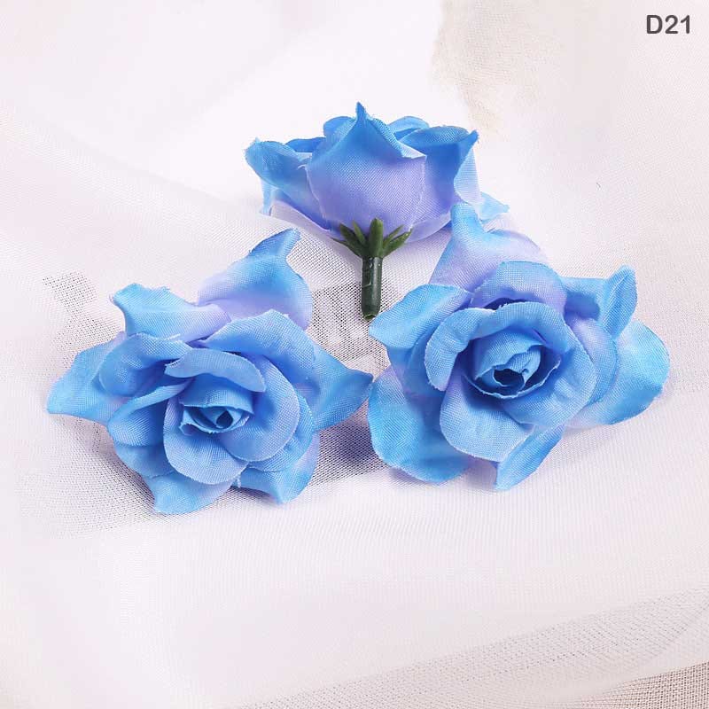 MG Traders Artificial Flower D21 Rose Flower 50Pcs (4.5Cm Approx)