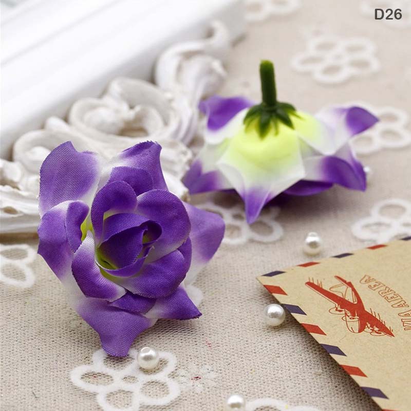 MG Traders Artificial Flower D26 Rose Flower 50Pcs (4.5Cm Approx)