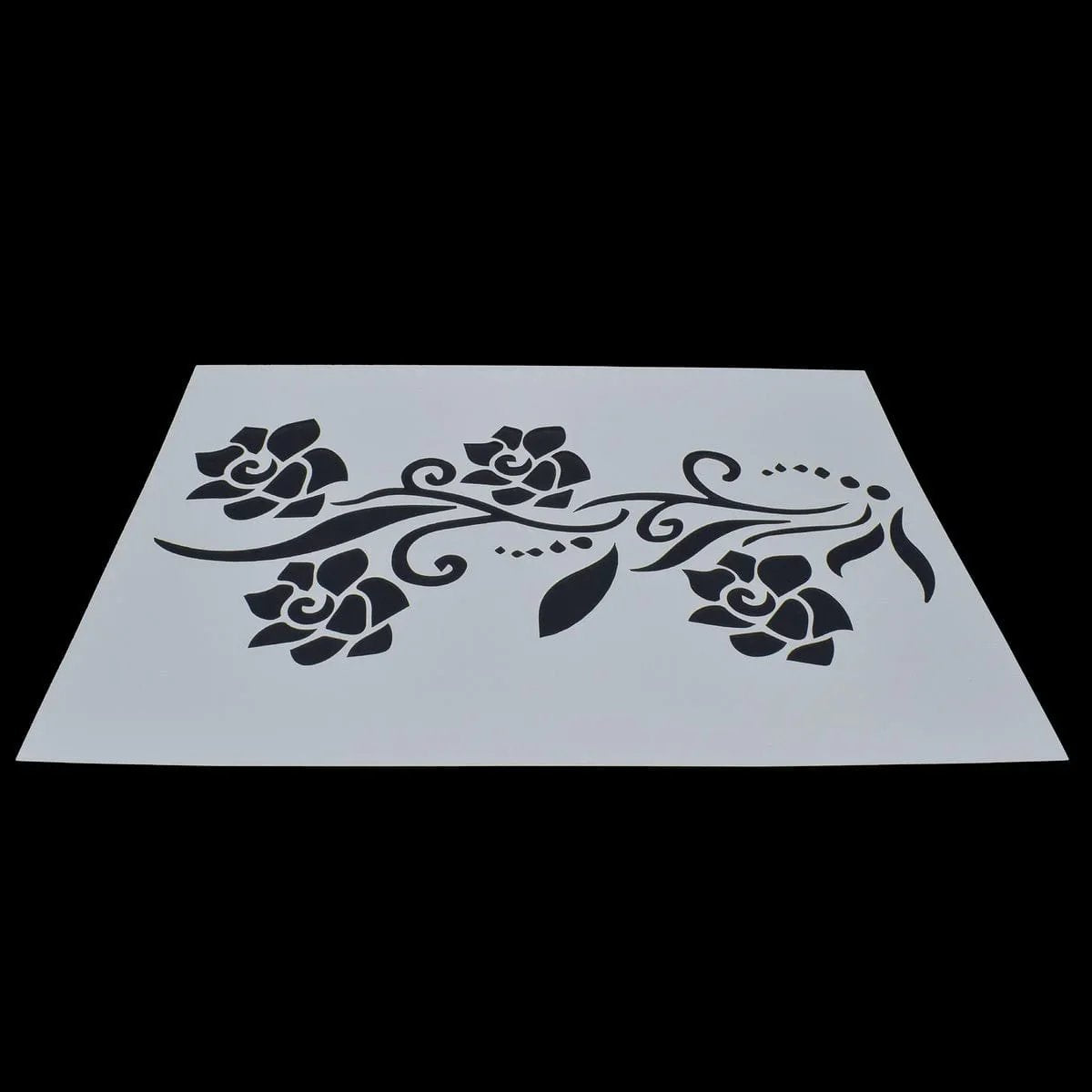 jags-mumbai Stencil Rose Flower Design Plastic Stencil A4