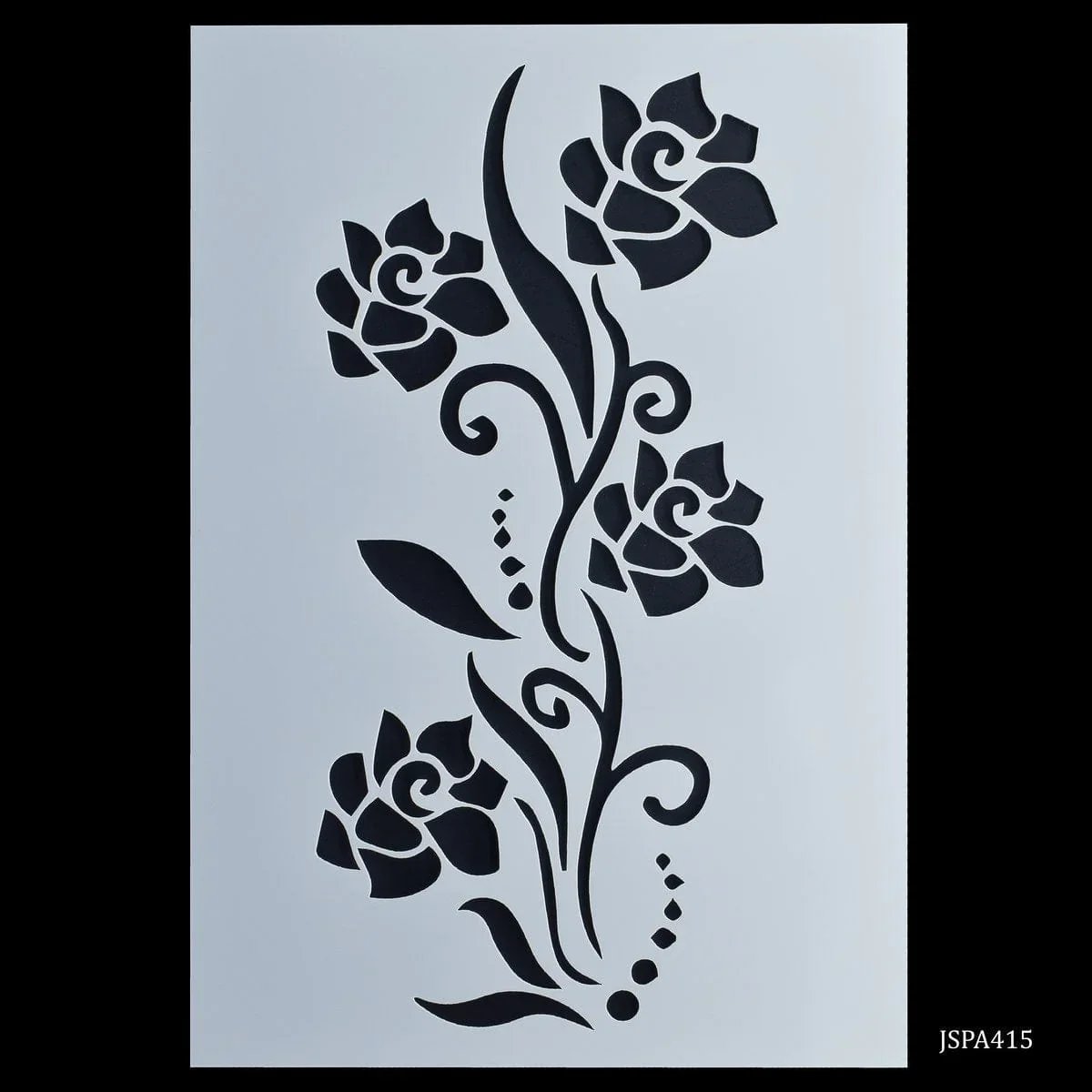 jags-mumbai Stencil Rose Flower Design Plastic Stencil A4