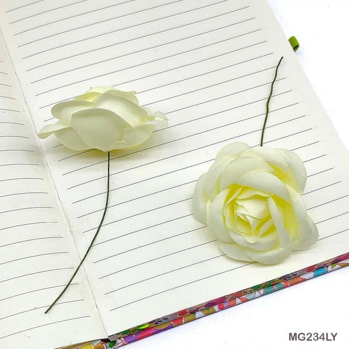 Rose Flower Light Yellow 30Pc      Code  Mg23-4Ly