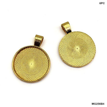 MG Traders Resin Art & Supplies Mg256B4 Round Shape Metal 6Pc Gold