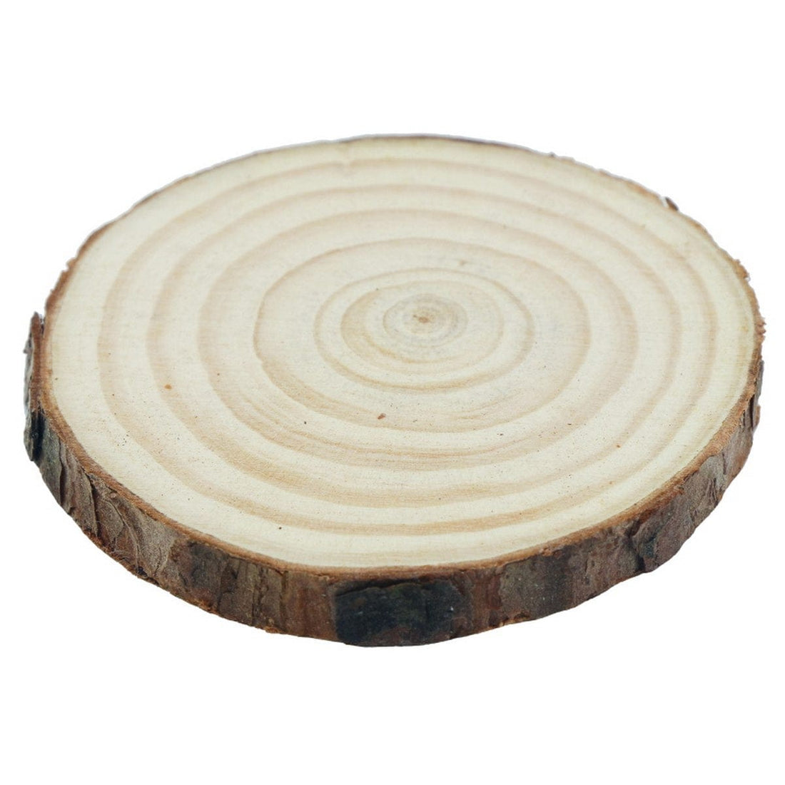 jags-mumbai Wooden Slice and Cut Out Round Wood Plate 8CM TO 9CM 1CM RWP8CM