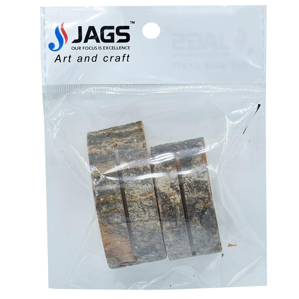 jags-mumbai 1 Wooden Slice and Cut Out Round Wood Tree Stick 2pcs Pkd RWTS03