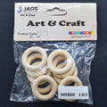 jags-mumbai Wooden Slice Round Wooden Ring 30MM 10Pcs Set