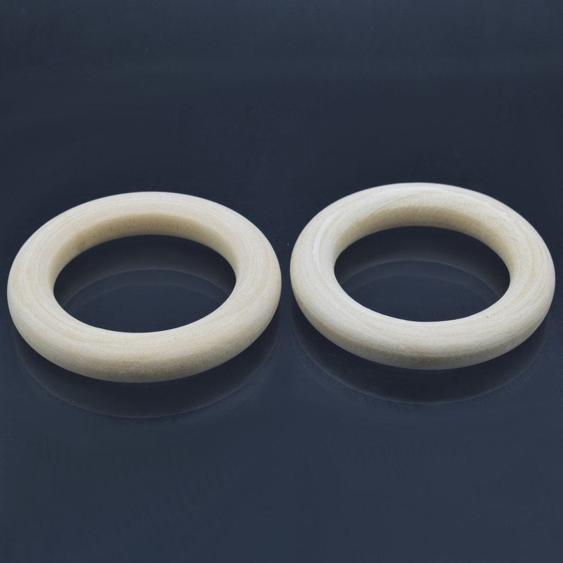 jags-mumbai Wooden Slice Round Wooden Ring 60MM 2Pcs Set