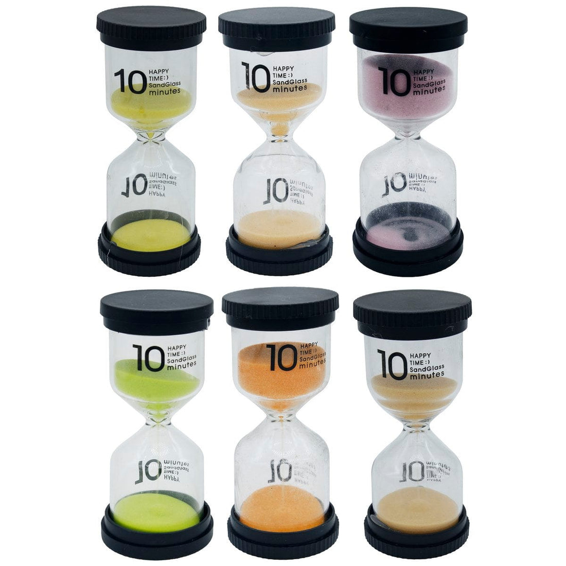 jags-mumbai Sand & Clock Timers Sand Timer Plastic Round Glass 10 Minute