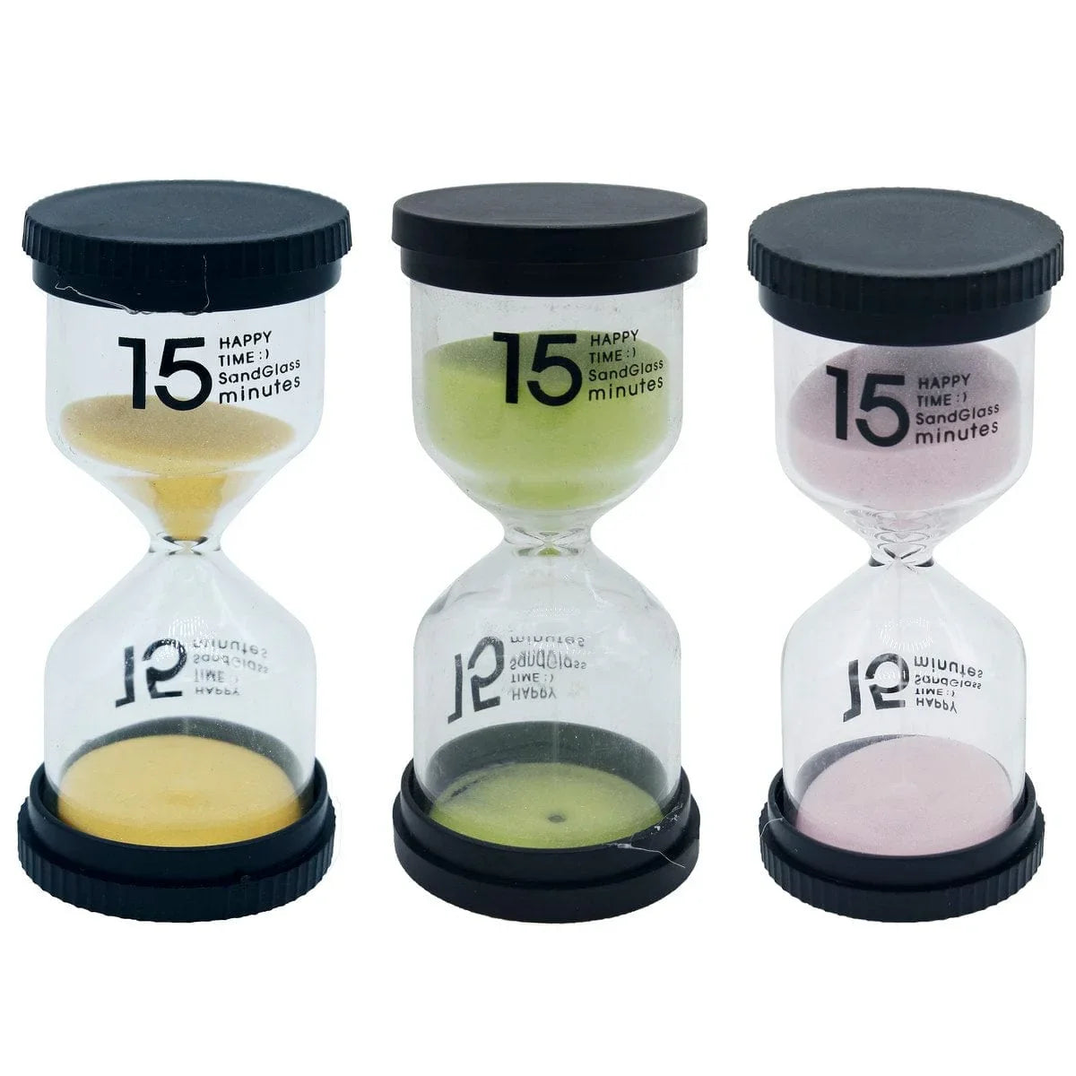 jags-mumbai 1 Sand Timer and Other Clock Sand Timer Plastic Round Glass 15 Minute A-11715M