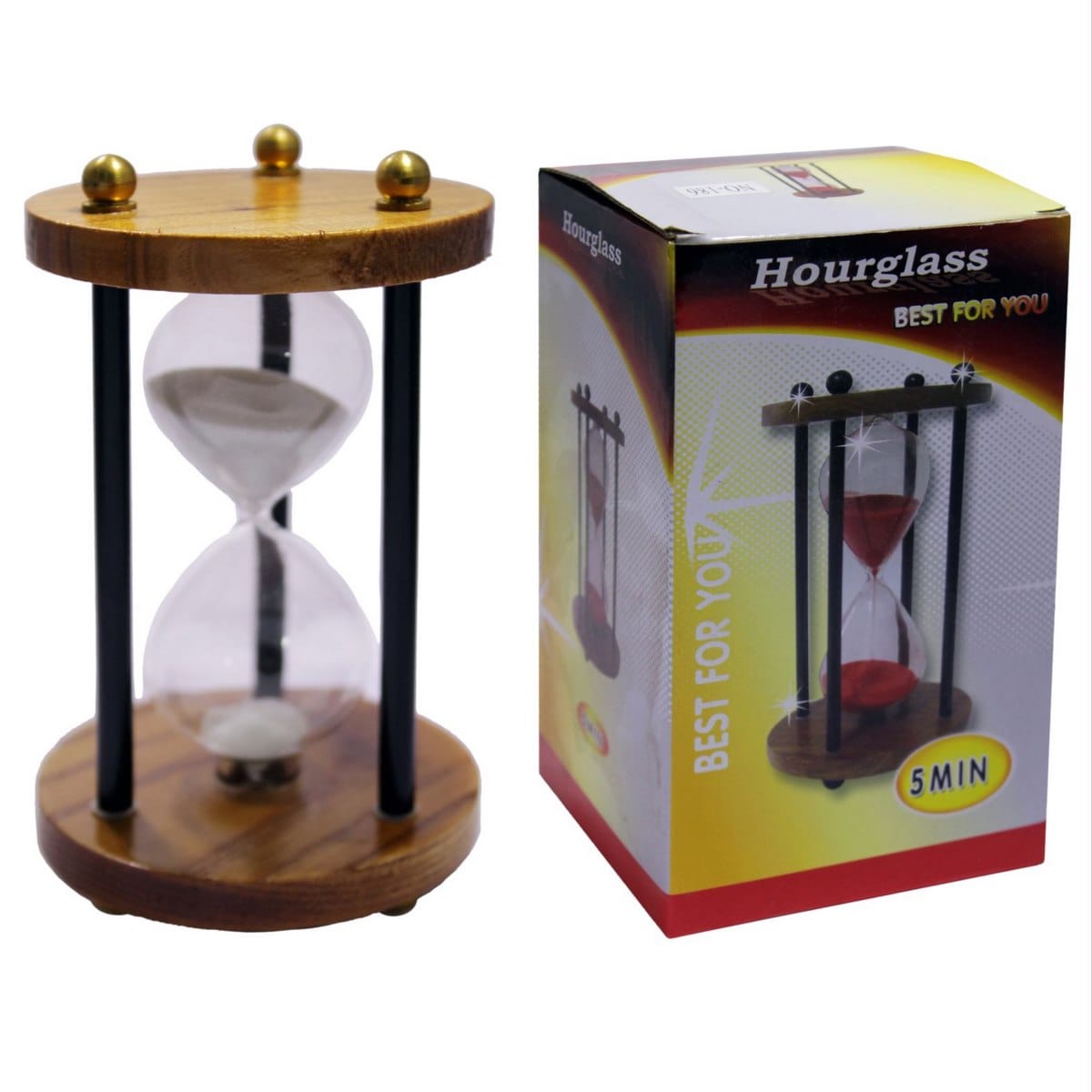 jags-mumbai Sand Timer Sand Timer Wooden 5min