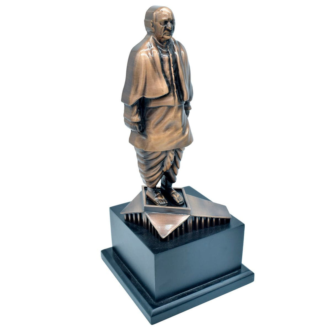 jags-mumbai Office Display Stands Sardar Patel 7In Big Wooden Stand Copper TT584CRWW