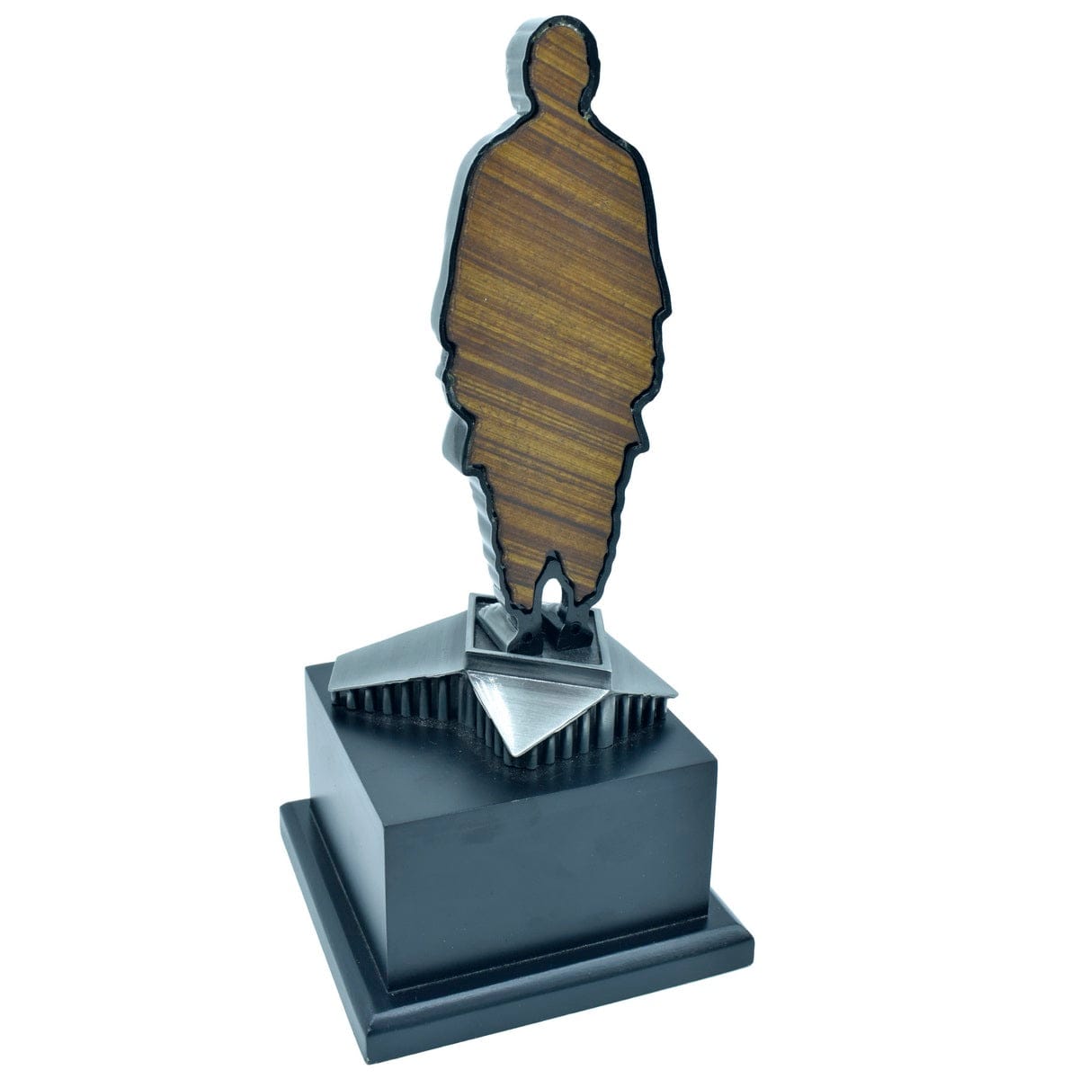 jags-mumbai Office Display Stands Sardar Patel 7inch Big Wooden Stand Black