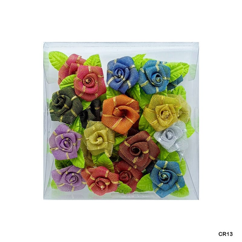 MG Traders Artificial Flower Satin Cloth Flower 24Pc Opec Multi (Cr13)