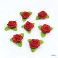 MG Traders artificial flower Satin Cloth Flower 24Pc Red (Cr05)