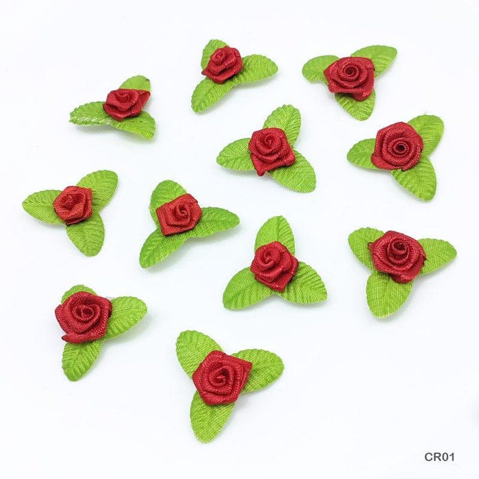 Satin Cloth Flower 72Pc Red (Cr01)
