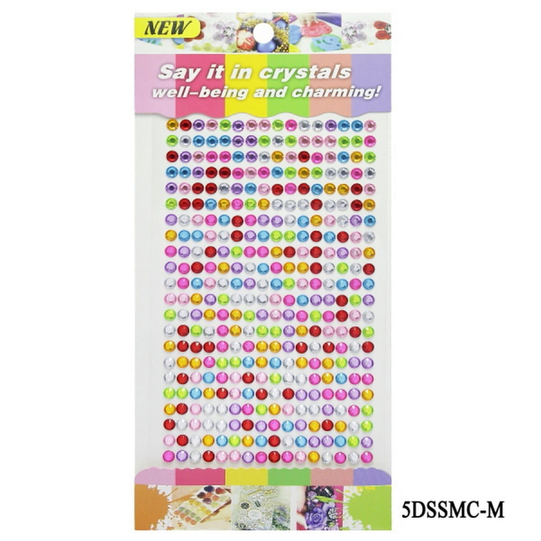 jags-mumbai Pearl & Diamond Stickers School project stickers diamond pattern- Mix colour