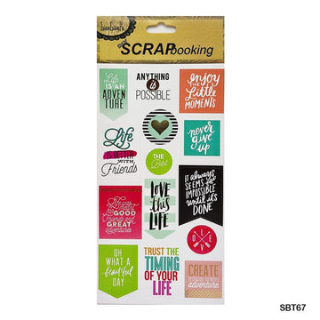 MG Traders Pack Stickers Sbt67 Scrap Book Journaling Sticker  (Contain 1 Unit)