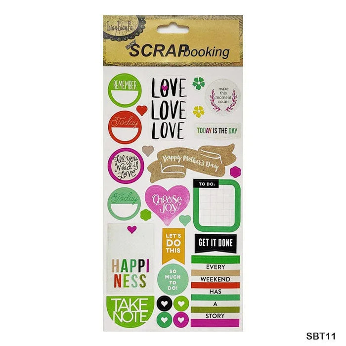 Scrapbooking Sticker Sheet - Themed Designs- pack of 1
