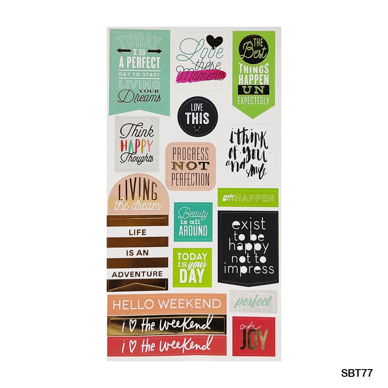 MG Traders 1 Stickers Sbt77 Scrap Book Sticker