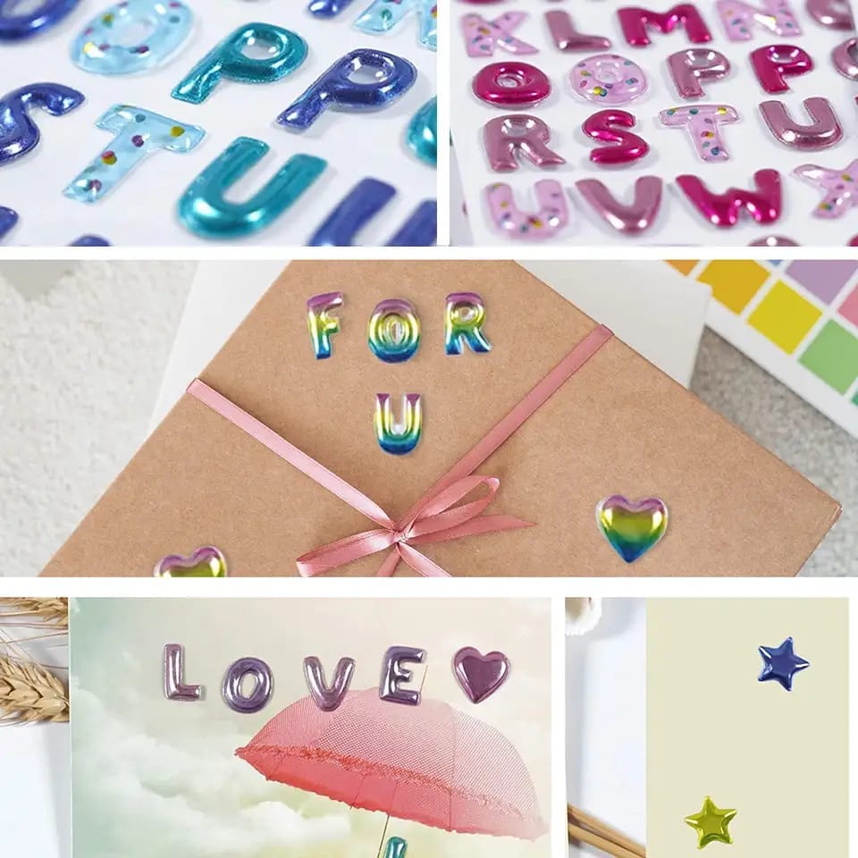 PRENDO Scrapbooking 3D Alphabet Sticker Set - Elevate Your Creations with Dimensional Letters