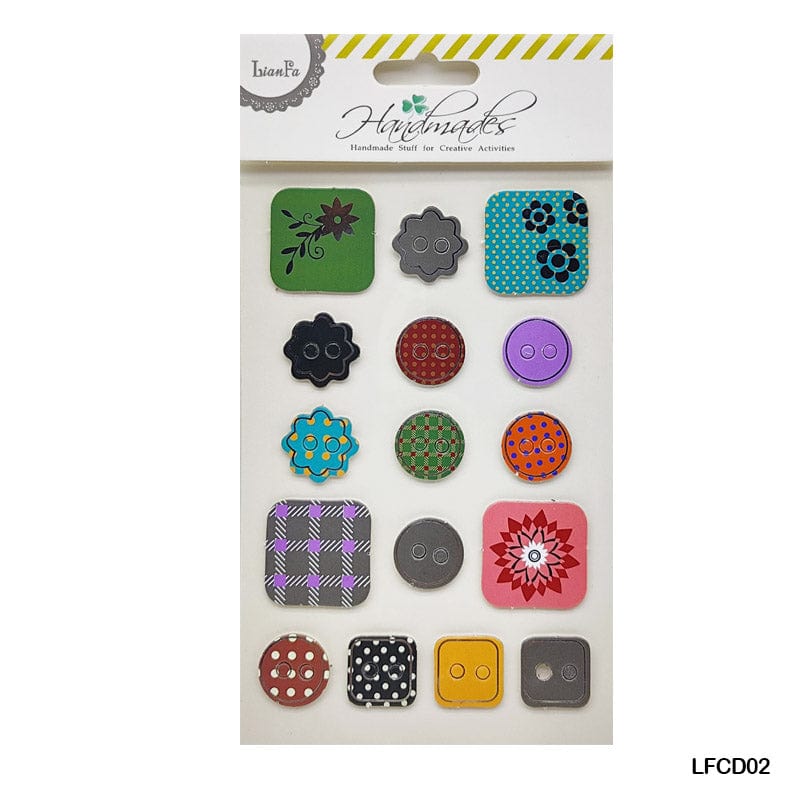 MG Traders Pack Stickers Lfcd02 Scrapbooking 3D Journaling Sticker  (Contain 1 Unit)