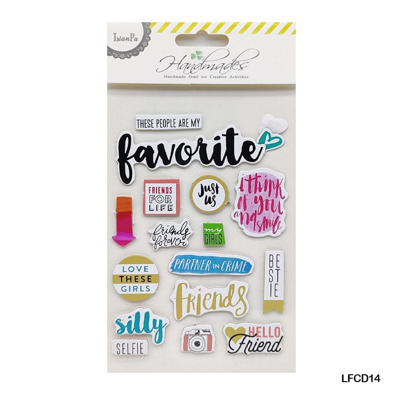 MG Traders Stickers Lfcd14 Scrapbooking 3D Sticker