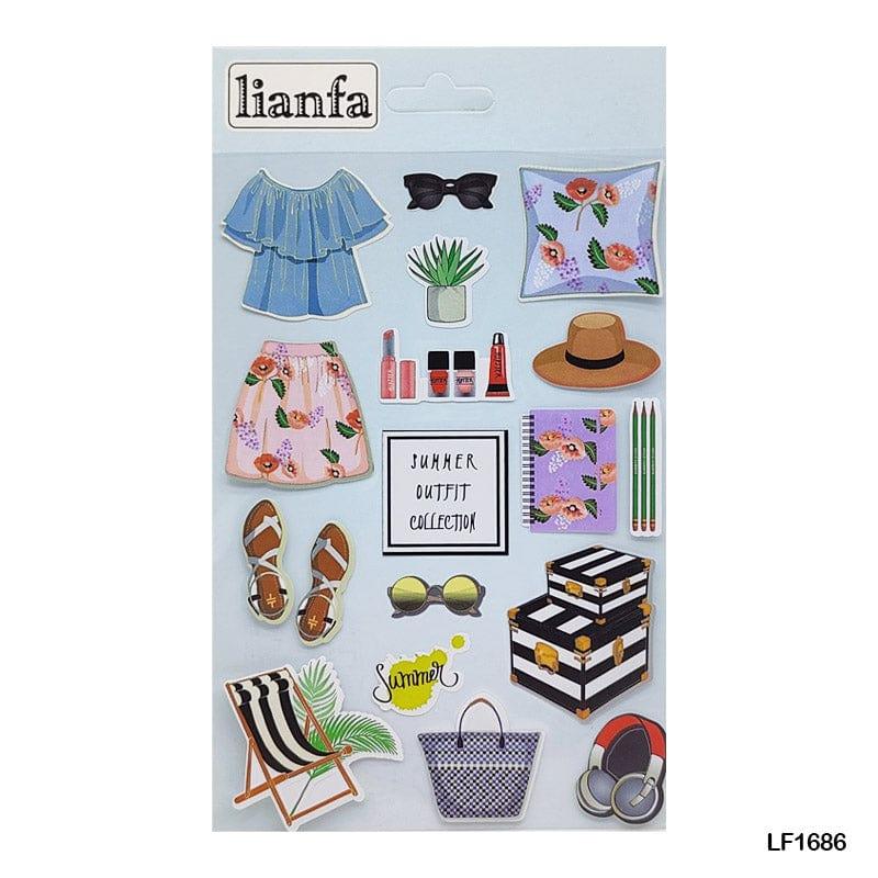 MG Traders 1 Stickers Lf168-6 Scrapbooking Sticker