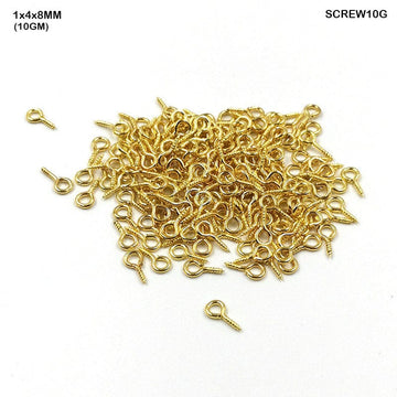 Screw Steel 10Gm Gold 1X4X8Mm (Screw10G)