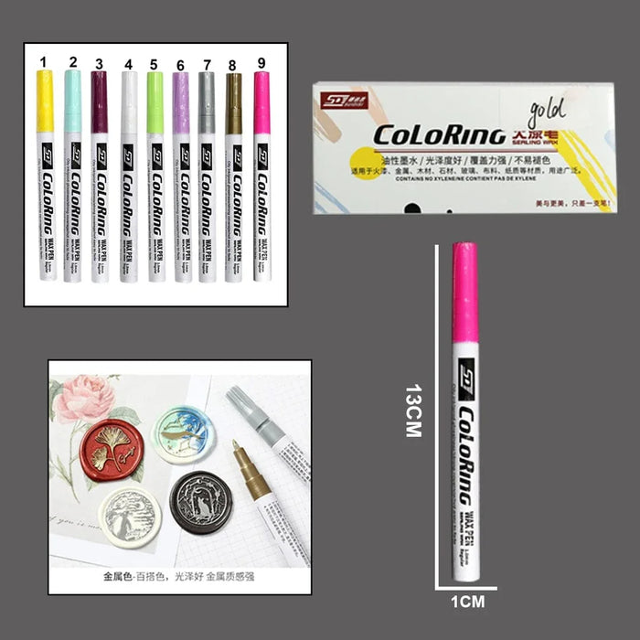 Sealing Wax Pen Contain 1 Unit assorted Colour