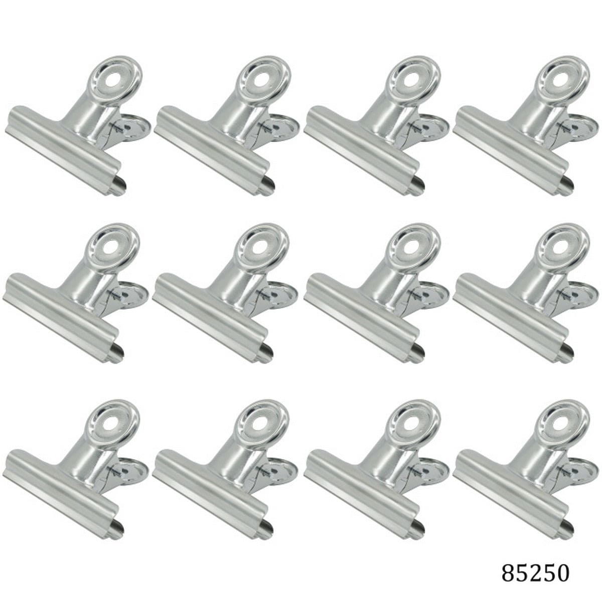 jags-mumbai Clip SecureHold: 12-Piece Box of Stainless Steel 50mm Round Clips - Strong and Reliable Document Binding