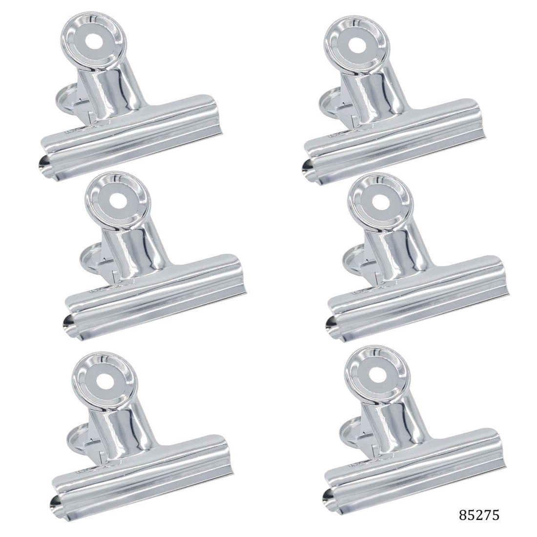 jags-mumbai Clip SecureHold: 6-Piece Box of Stainless Steel 75mm Round Clips - Heavy-Duty Document Binding with Reliability