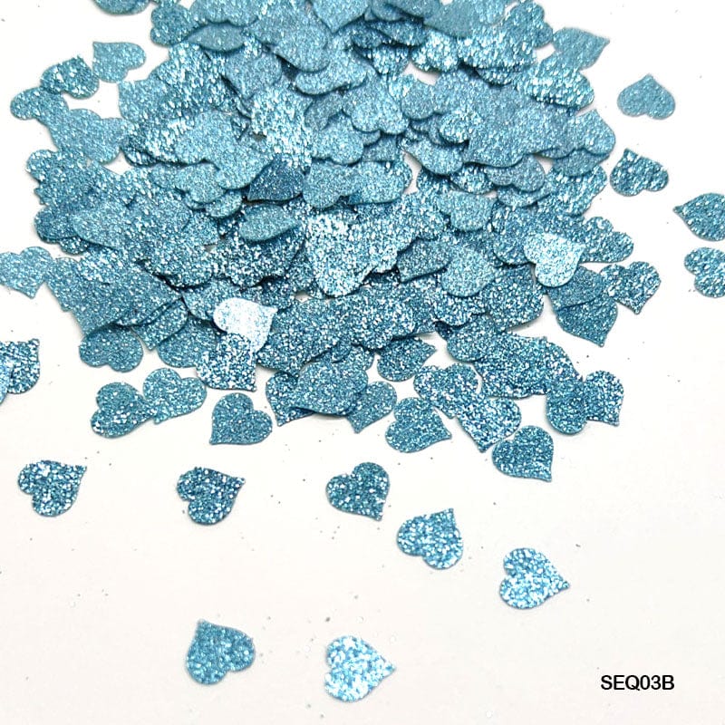 MG Traders Sequin Sequins 1Kg Heart Glitter 7Mm (Seq03B)