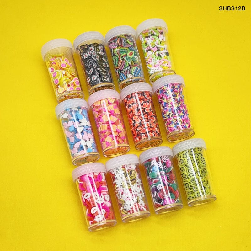 Shakers & Sequins  Diy Beads Bottle 12Pc Shbs12B