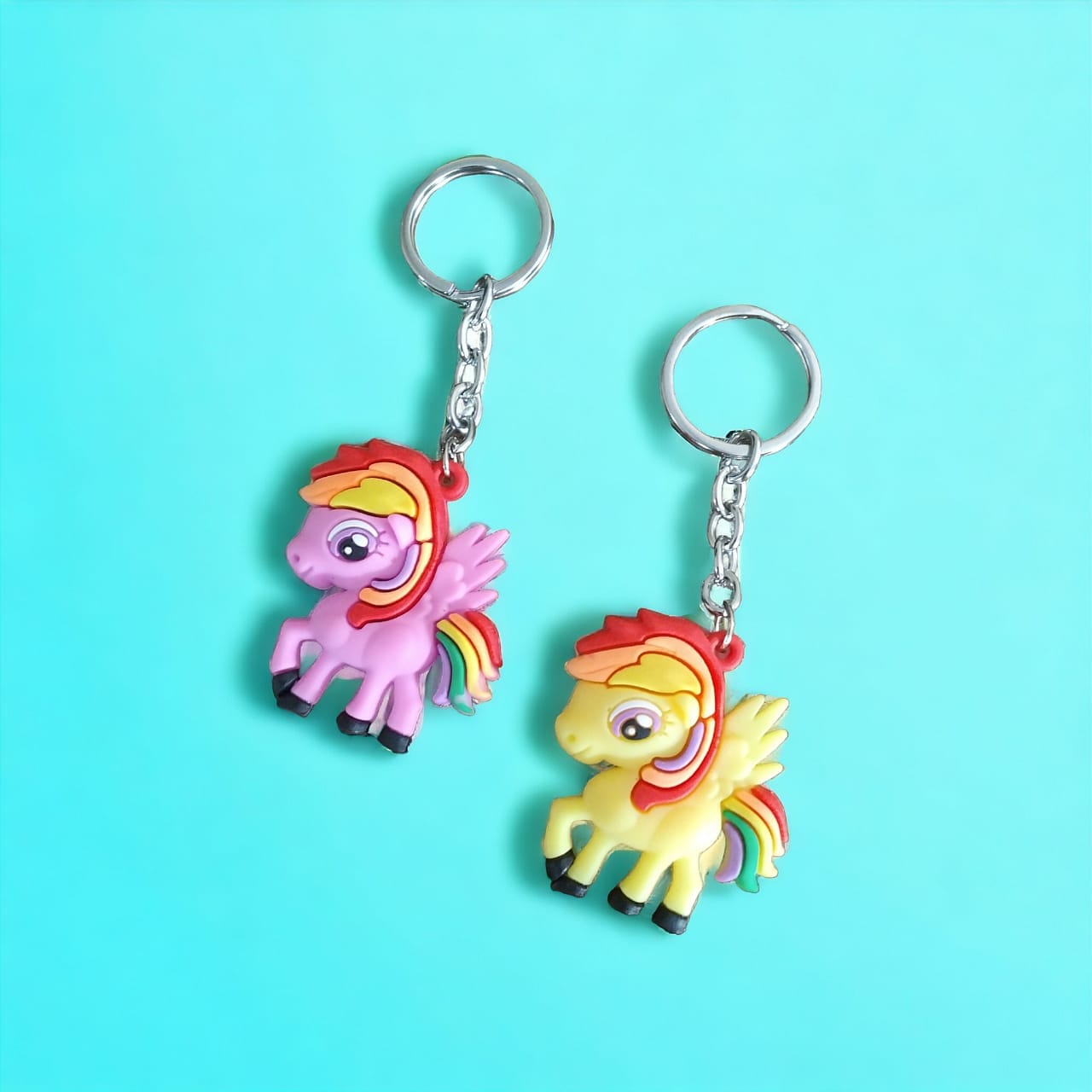 Shakti Keychain Keychains & Fridge magnets BLUE Unicorn Keychain Set of 2 - Adorable Accessories for Your Keys and Bags