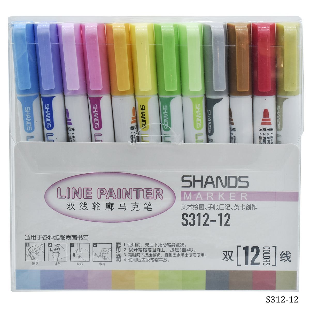 jags-mumbai Marker Shands Line Painter Marker 12 Colour S312-12