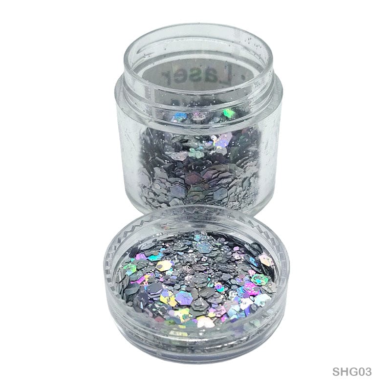 MG Traders 1 Resin Art & Supplies Shg03 Shimmer Glitter Laser Silver